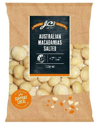 JC's Nuts Australian Macadamias Salted 100g
