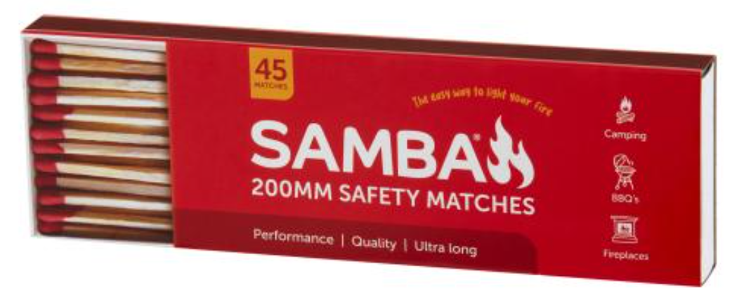 New Products Samba Safety Matches 200mm SAMBA SAFETY MATCHES 200MM