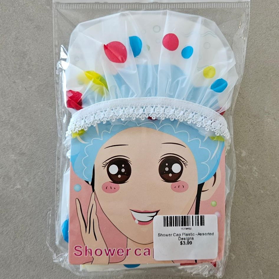 Shower Cap Plastic - Assorted Designs