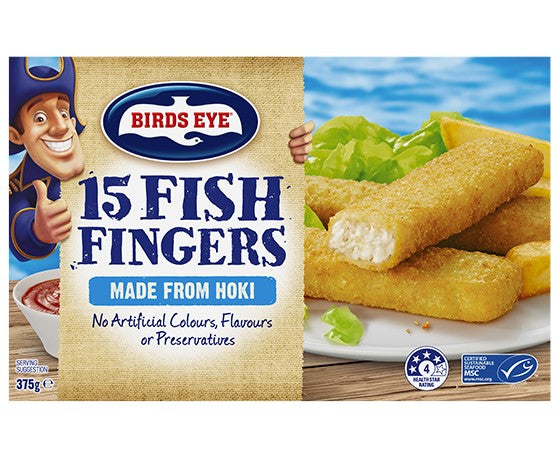 Birds Eye Frozen Fish Fingers 15pk 375g