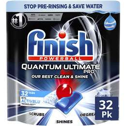Finish Quantum Ultimate Pro Dishwasher Tablets Regular 32 Pk