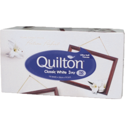 Quilton 3ply 110s White Facial Tissue