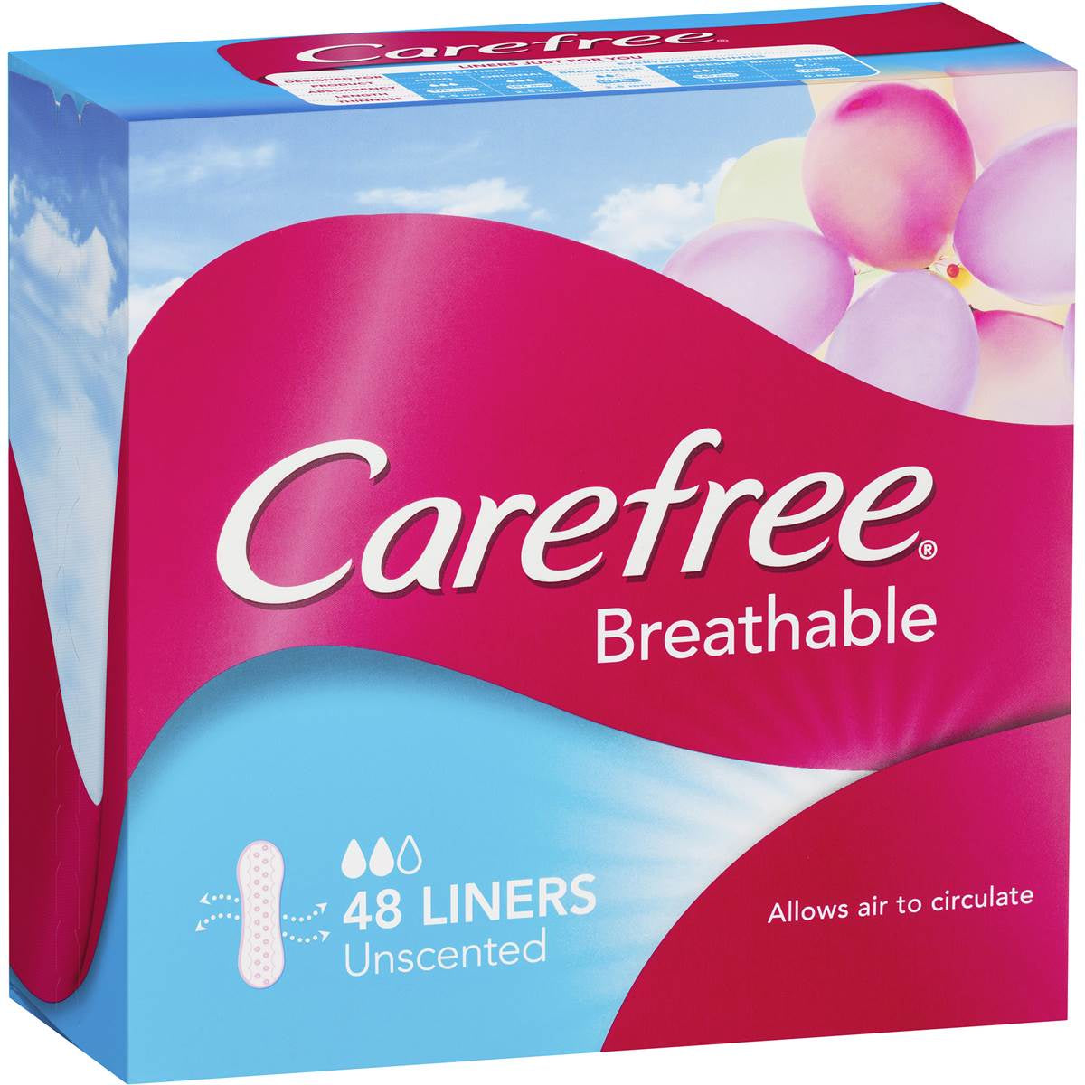 Carefree Breathable Liners 48pk
