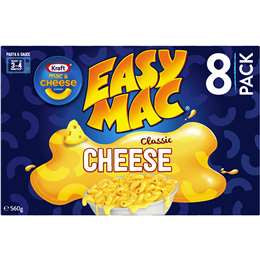 Kraft Easy Mac & Cheese Macaroni Pasta Classic Cheese Box 560g