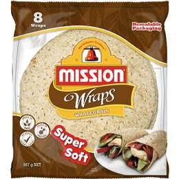 Mission Wraps Wholegrain 8 Pk 567g