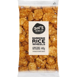JC's Nuts Joes Snacks Rice Wheels BBQ 140g