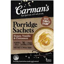 Carmans Honey Vanilla & Cinnamon Instant Porridge Sachets 320g
