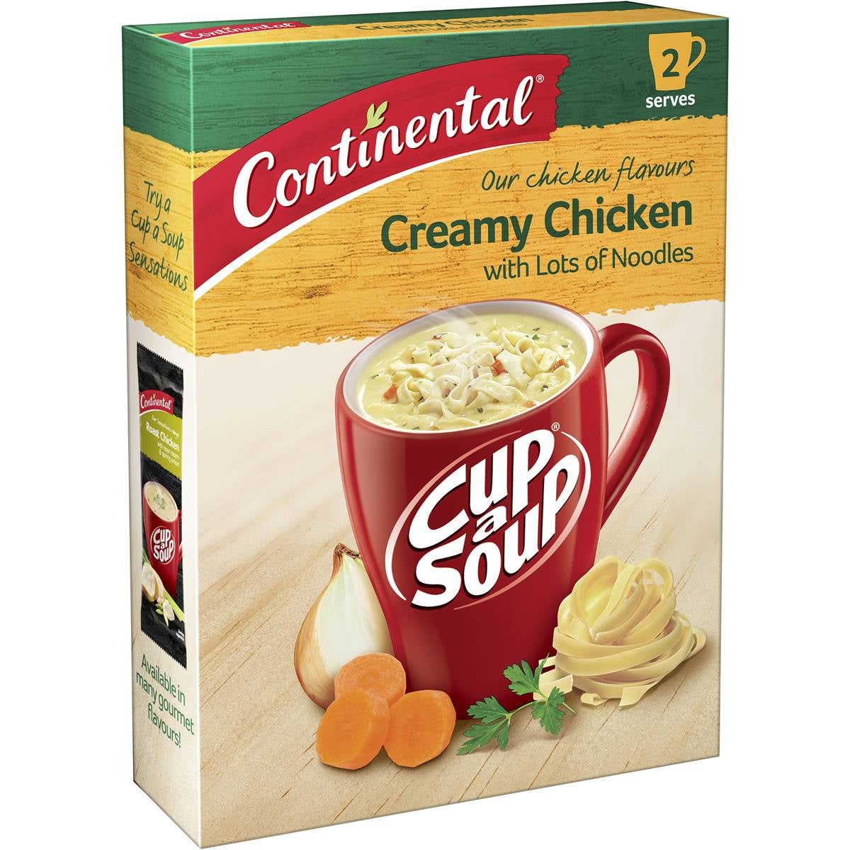Continental Cup-A-Soup Creamy Chicken Lots-A-Noodles 2pk