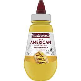 Masterfoods Mild American Mustard Sqz 250g