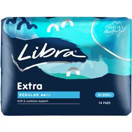 Libra Extra Regular Pads No Wings 14pk