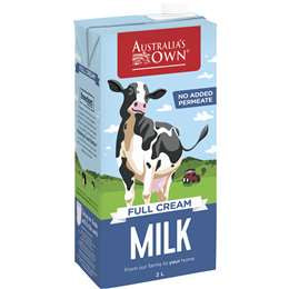 Australia's Own UHT Full Cream Milk 1L