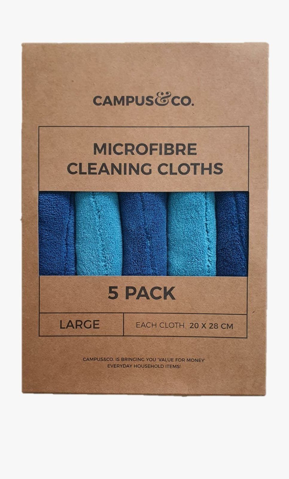 Campus&Co. Microfibre Cleaning Cloths Large 5pk