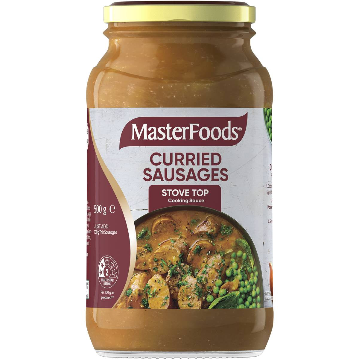 Masterfoods Curried Sausages Simmer Sauce 500g