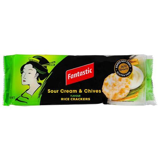 Fantastic Sour Cream And Chives Rice Cracker 100g