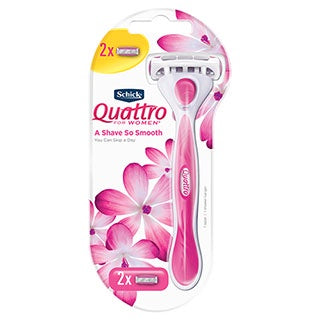 Schick Quattro For Women Shaver 1 Pk +2