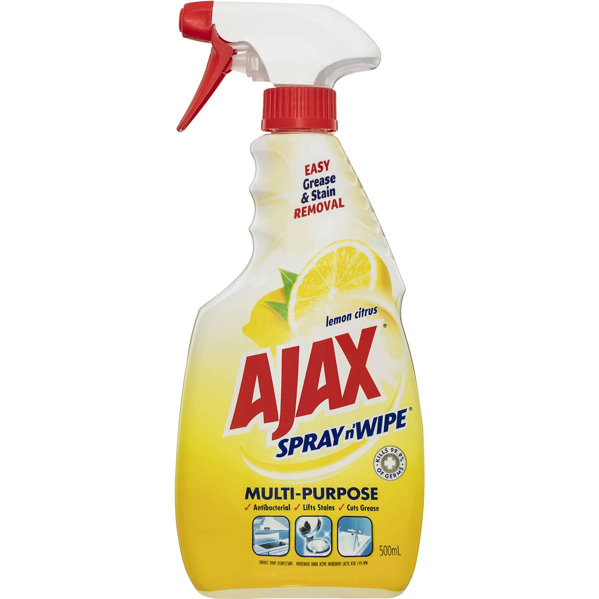 Ajax Spray N Wipe Multi-Purpose Lemon Citrus 500ml