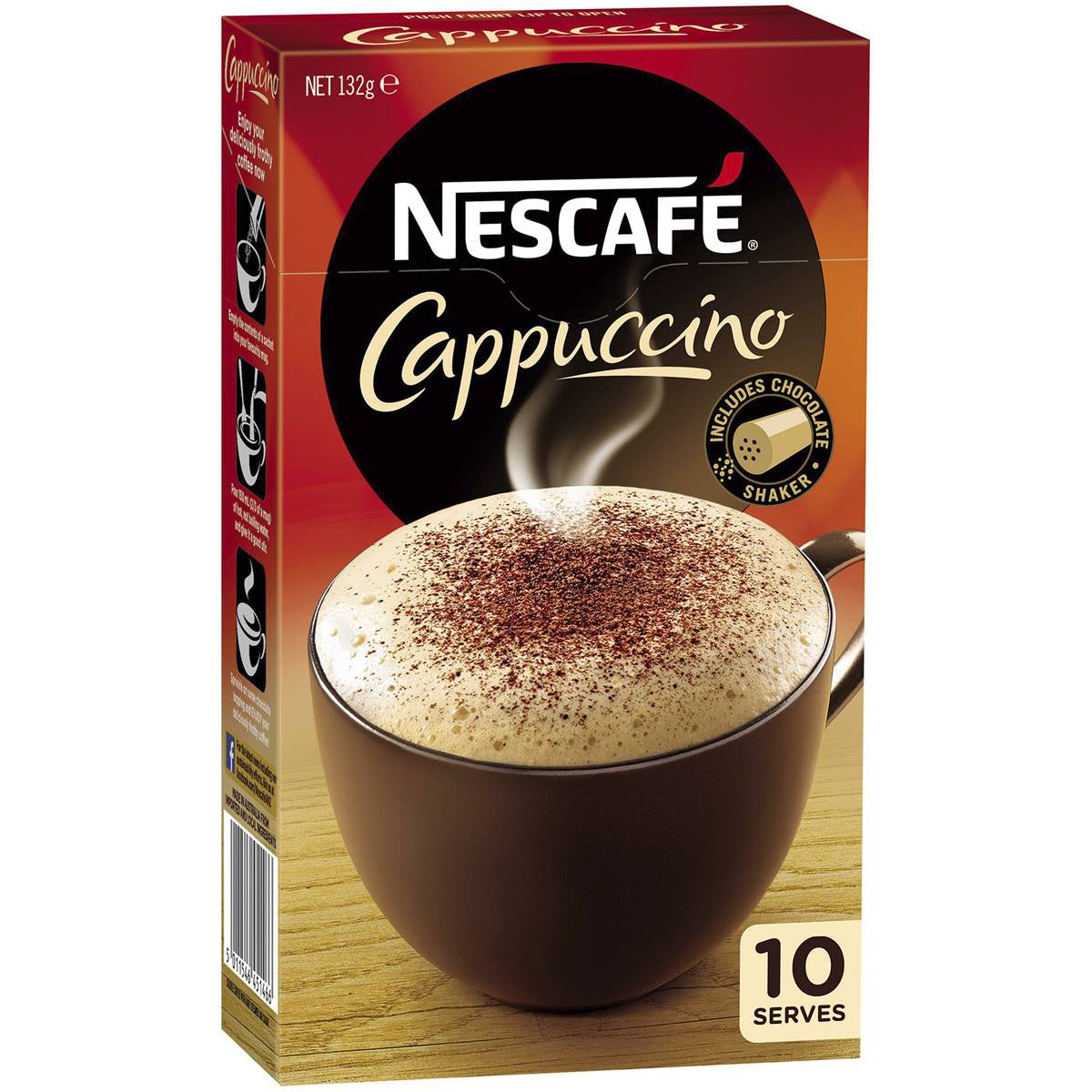Nescafe Coffee Sachets Cappuccino 10pk