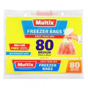 Multix Freezer Bag Tear Off Medium 80pk