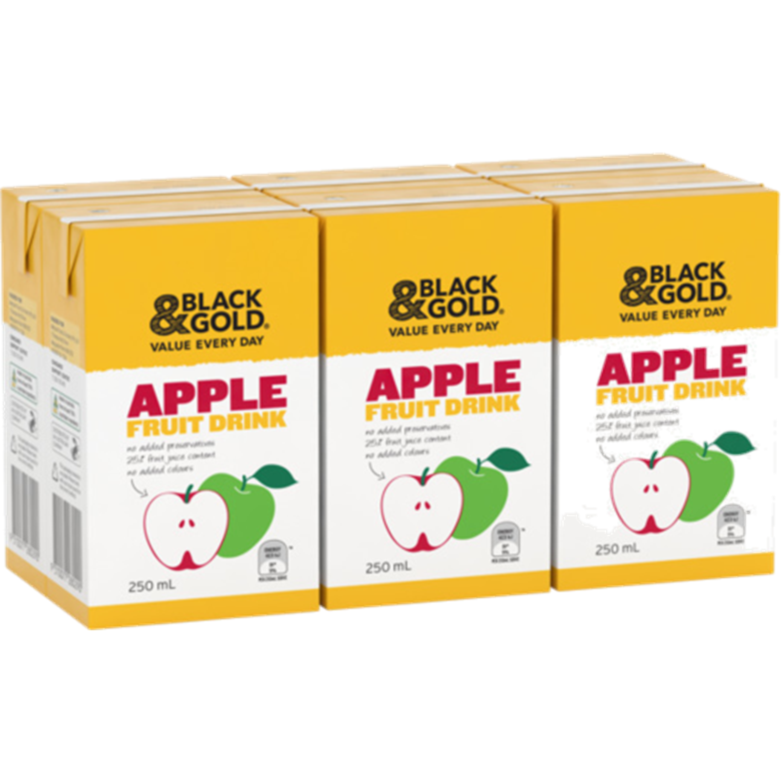 Black & Gold Apple Fruit Box 250ml 6pk