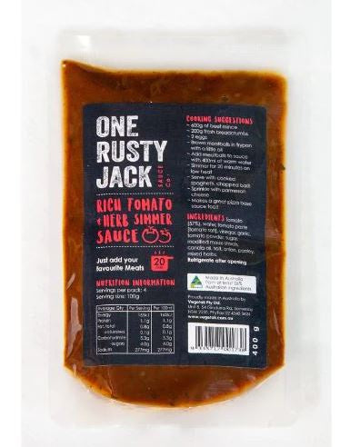 One Rusty Jack Rich Tomato & Herb Simmer Sauce 400g