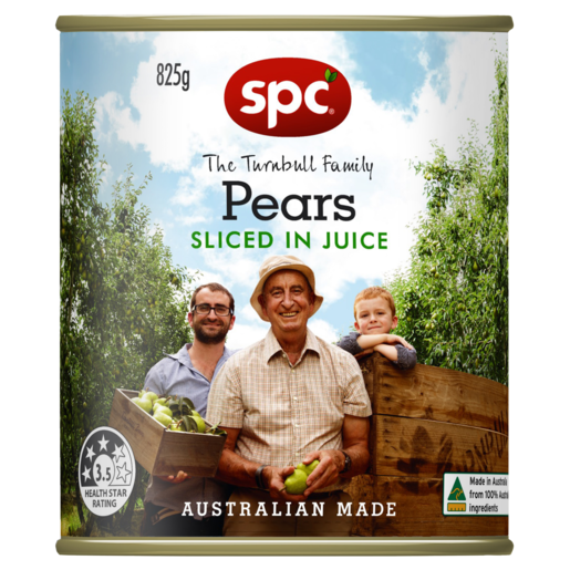 SPC Pear Sliced In Natural Juice 825g