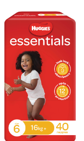 Huggies Essentials Nappy Size 6 Junior 40pk