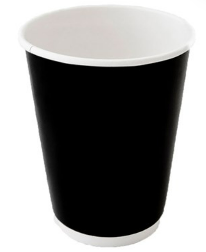 Paper Coffee Cups Cool Wave Double Wall Black 8oz 500/ctn
