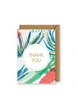 Thank You In Circle Card Small