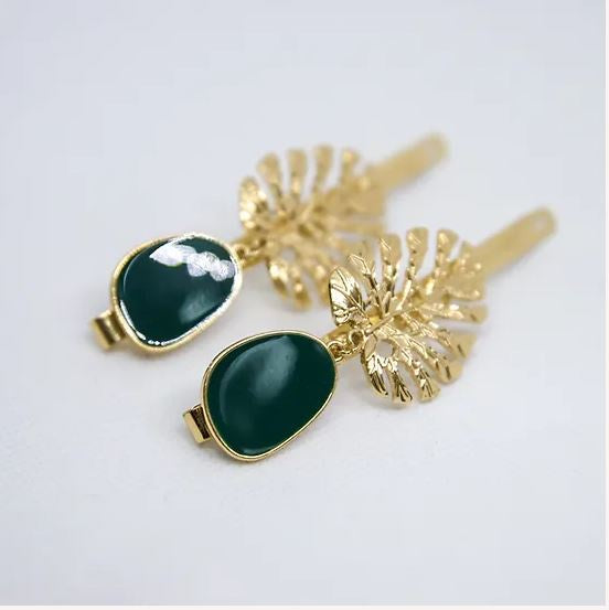 Chanel Skye Hair Slides - Arizona Emerald