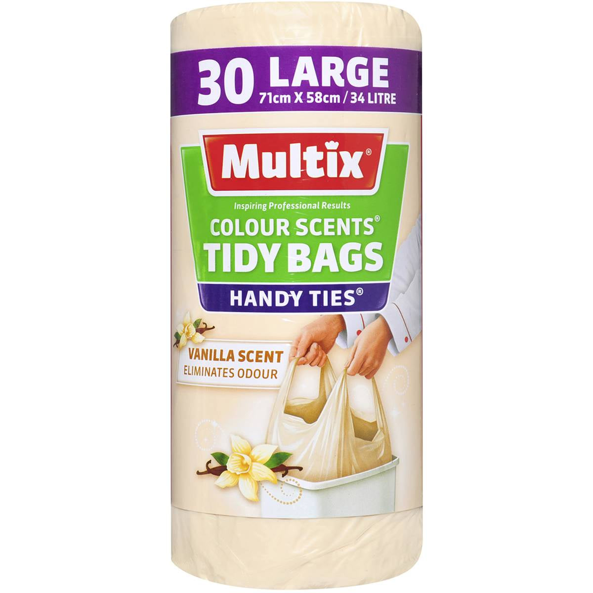Multix Colour Scents Tidy Bags Vanilla Scent  Large 30pk