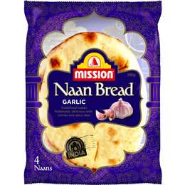 Mission Naan Bread Garlic & Herb 4pk