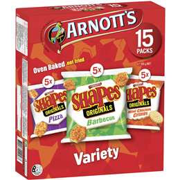 Arnott's Shapes Variety 15pk 375g