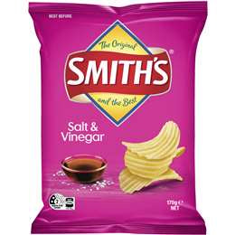 Smiths Crinkle Cut Chips Salt & Vinegar 170g