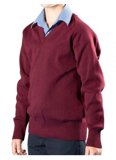 Pullover Polyester Cotton Burgundy