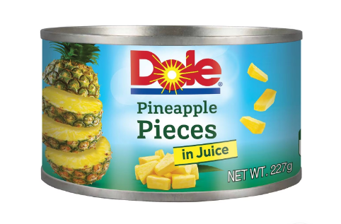 Dole Pineapple Pieces In Juice 227g