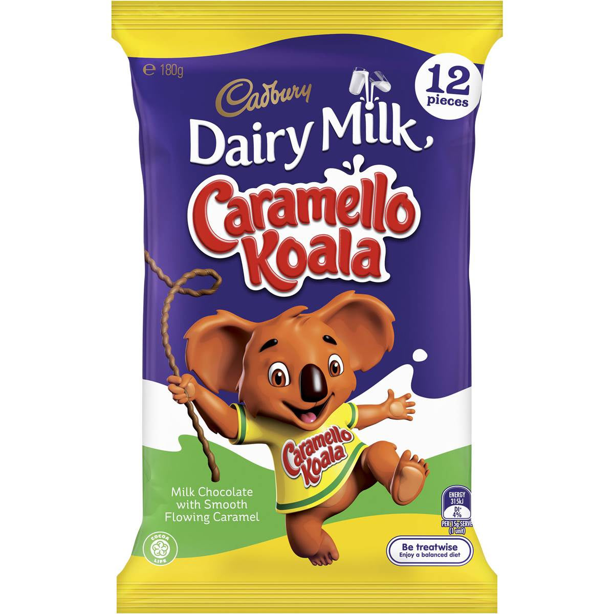 Cadbury Caramello Koala 180g 12Pk