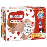 Huggies Essential Nappy Size 3 Crawler 6-11Kg 52/pack