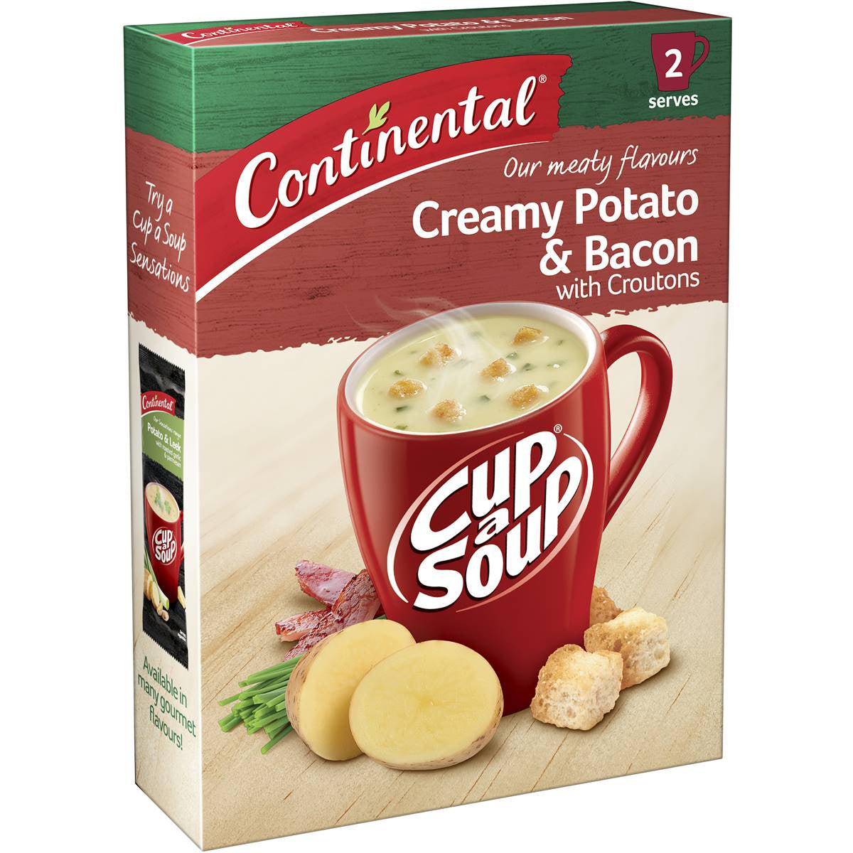 Continental Cup-A-Soup Creamy Potato & Bacon With Croutons 2pk