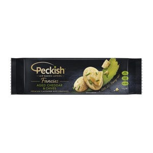Peckish Fancies Aged Cheddar & Chives Crackers 90g