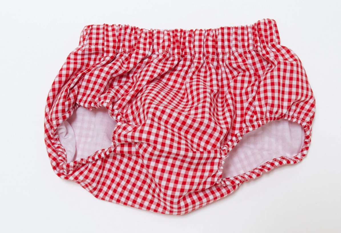 Baby Bloomers - Red Gingham Size 6m