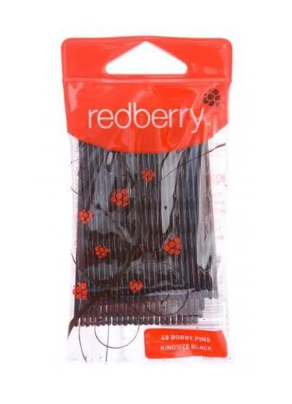 Redberry Hairpin Large Black 48pk