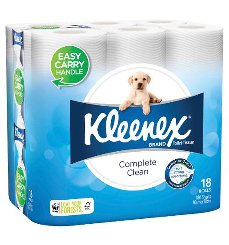 Kleenex Toilet Roll White Regular 18Pk