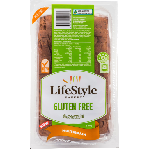 LifeStyle Gluten Free Multigrain Loaf 500g