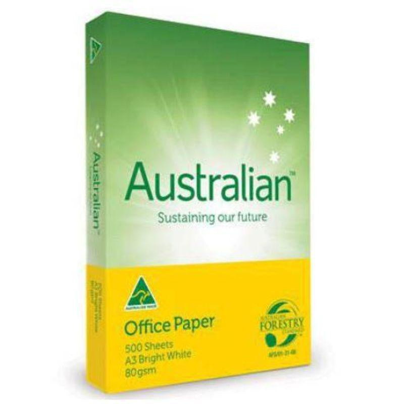 Australian Copy Paper A3 80gsm Ctn/3reams White