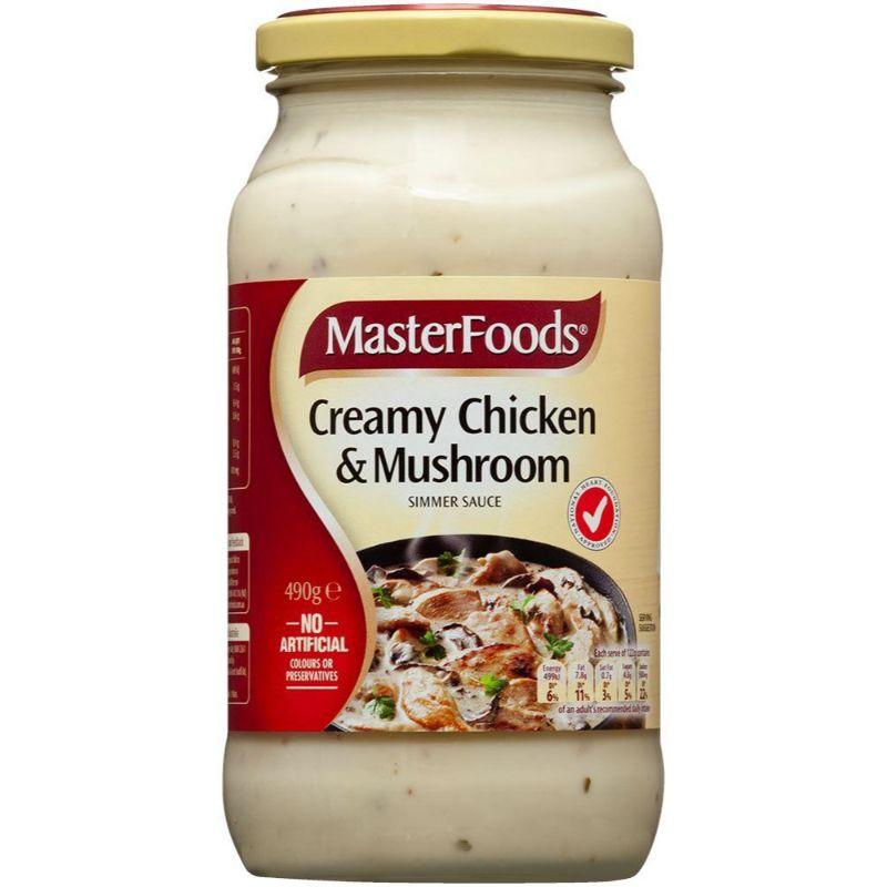 Masterfoods Sauce Simmer Creamy Chicken Mushroom 490g