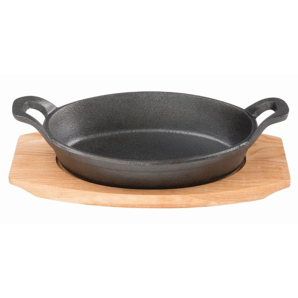 Pyrolux Pyrocast Oval Gratin With Maple Tray 17 x 12.5cm
