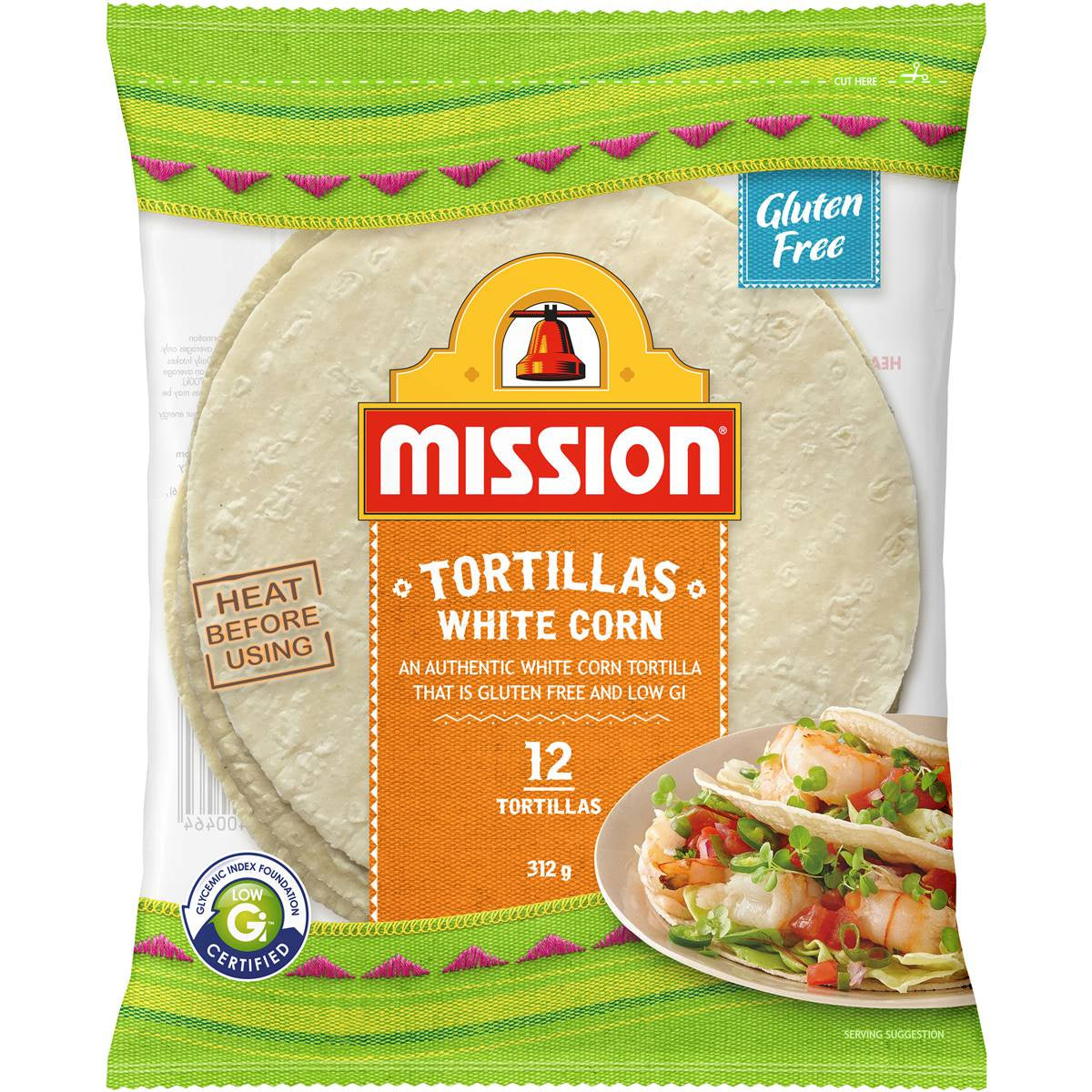 Mission Tortillas White Corn Gluten Free 12pk