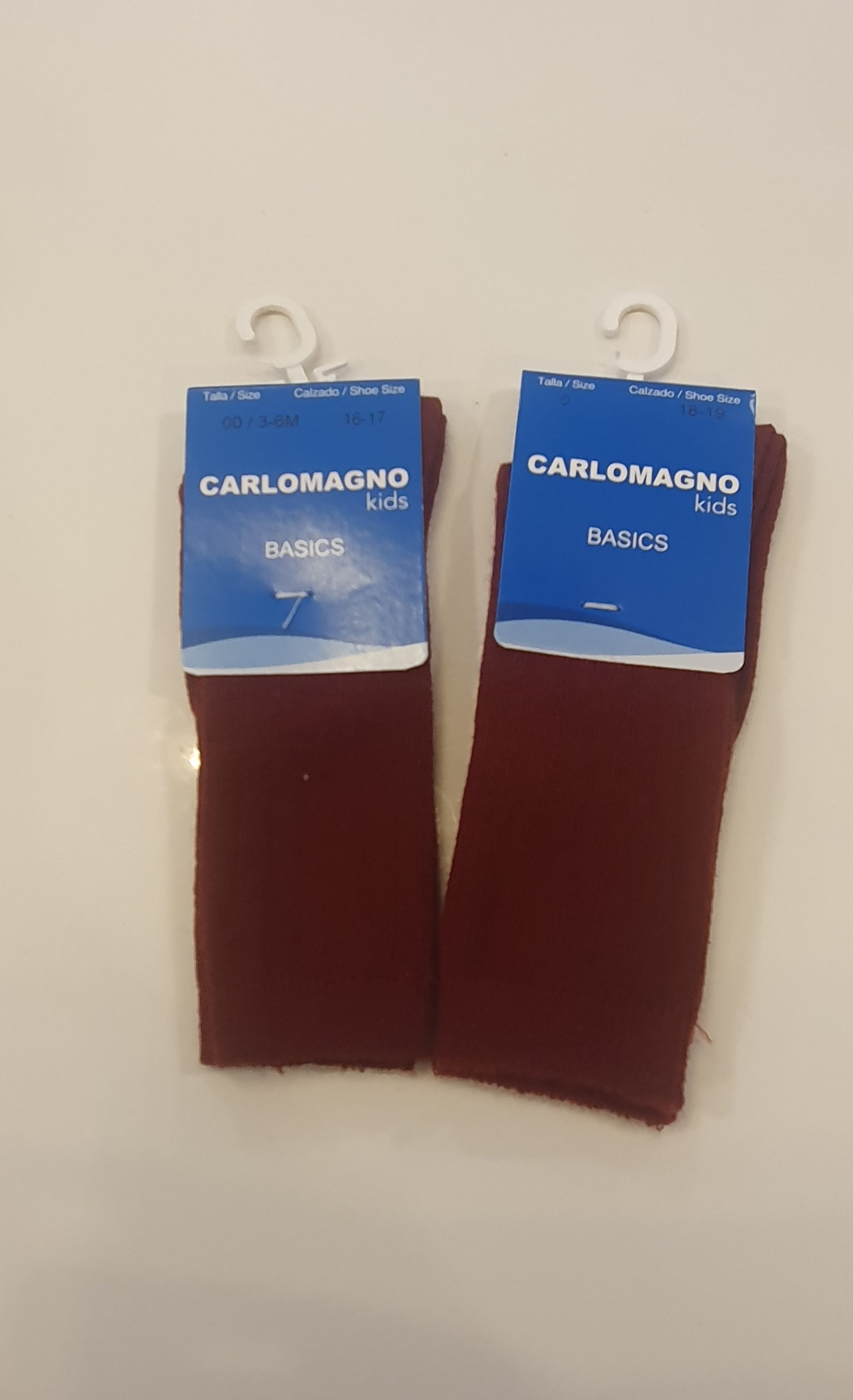 Socks Carlomagno 129/1 Ribbed Knee High Sock Grana Size 2