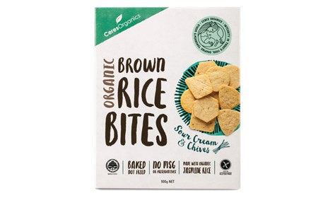 Ceres Organic Rice Bites, Sour Cream & Chives 100g