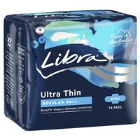 Libra Ultra-Thin Pads Regular No Wings 14pk